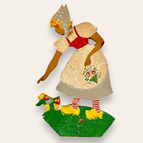 1930er holz wandfigur leute - 1930er, holz-wandfigur/leute
