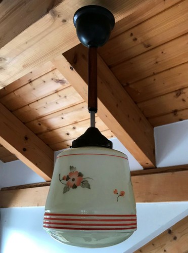 Alte lampe antik glasschirm - antik, um
