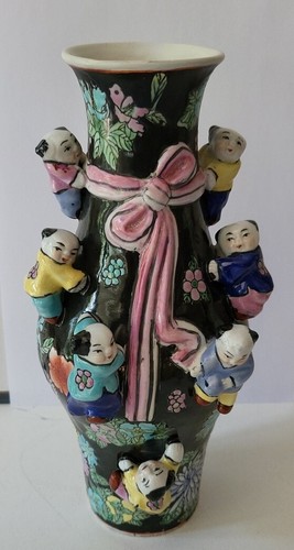 China vase chinoiserie famille - china,